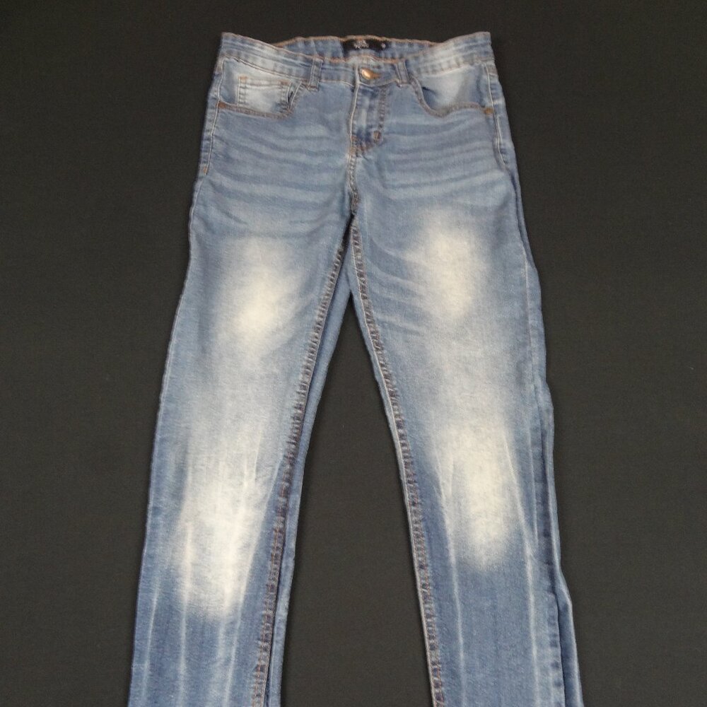 TRUE INDIGO STRAIGHT LEG WOMENS JR BLUE JEANS SIZE 16 L396